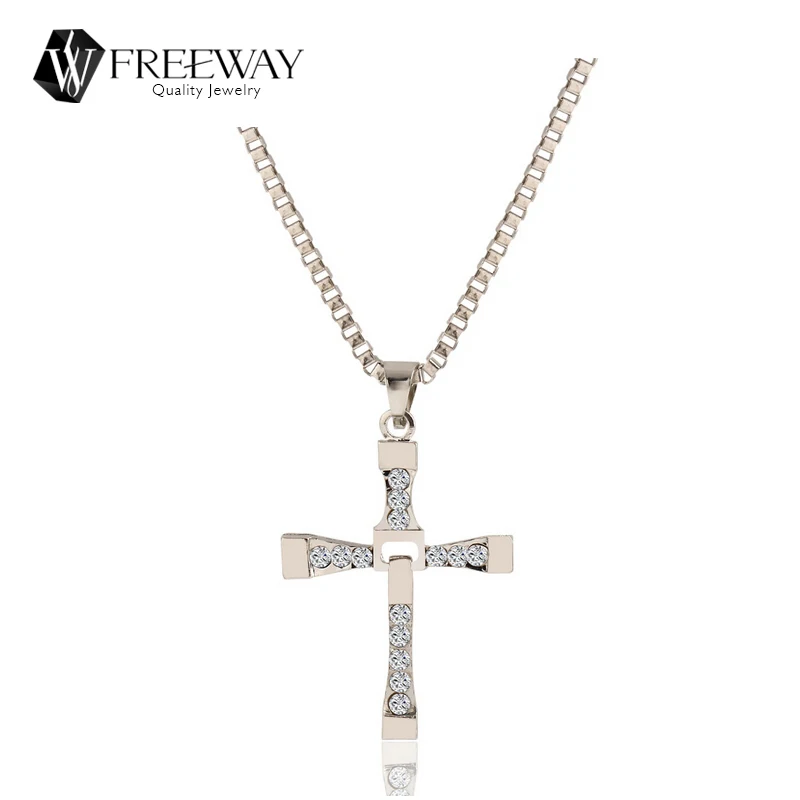 New Dom's Cross Pendant Necklaces For Men Fashion Silver Plated Jewelry