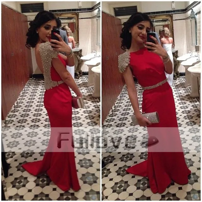 

Crystal Mermaid Evening Dress Long 2019 Beaded Formal Evening Dresses Prom Gown Vestido De Festa Robe De Soiree Abiye Fullove