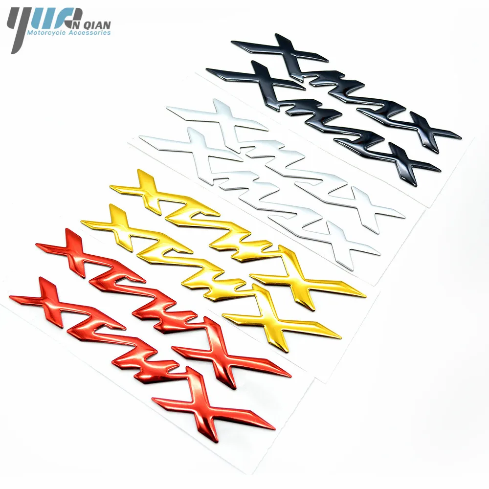 1 Pair Tank Sticker Motorcycle 3D Stickers 4 Colors Tank Decals Applique Emblem for Yamaha X-MAX XMAX X MAX Sticker