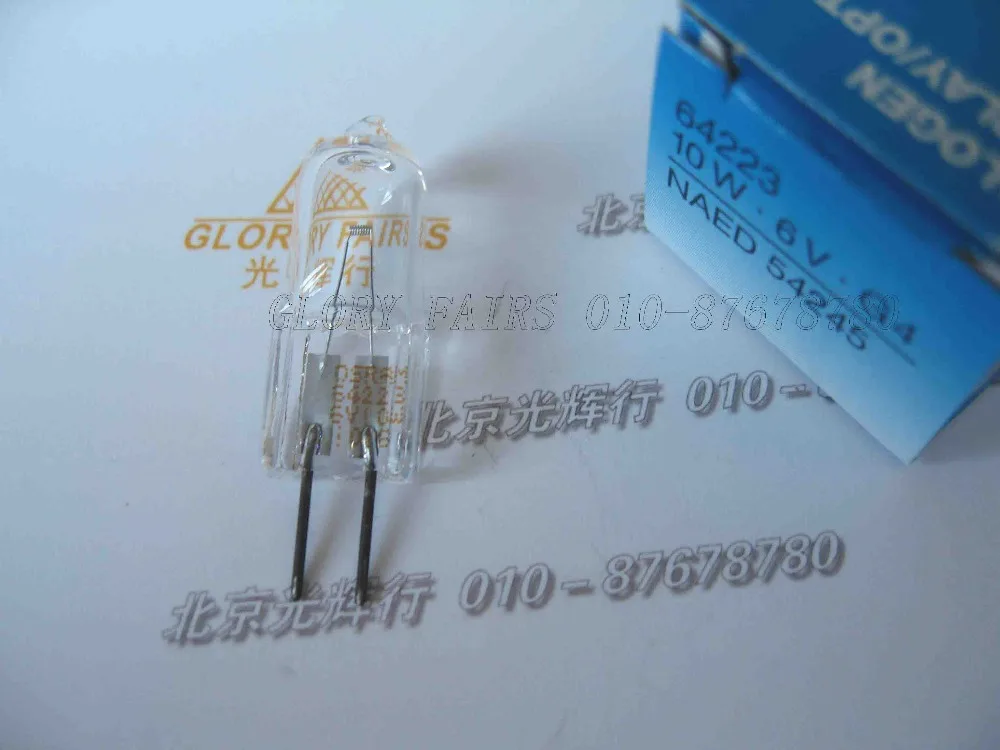 

Osram 64223 6V10W bulb,NAED 54245 G4 6V 10W halogen lamp,chemistry analyzer,photometer microscope display optic light