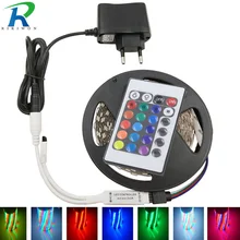 WiFi 5 м Светодиодная лента 2835 SMD DC 12 В fita гибкий RGB светодиодный светильник Диодная лента Белая/теплая/синяя с Wi-Fi контроллером адаптер EU