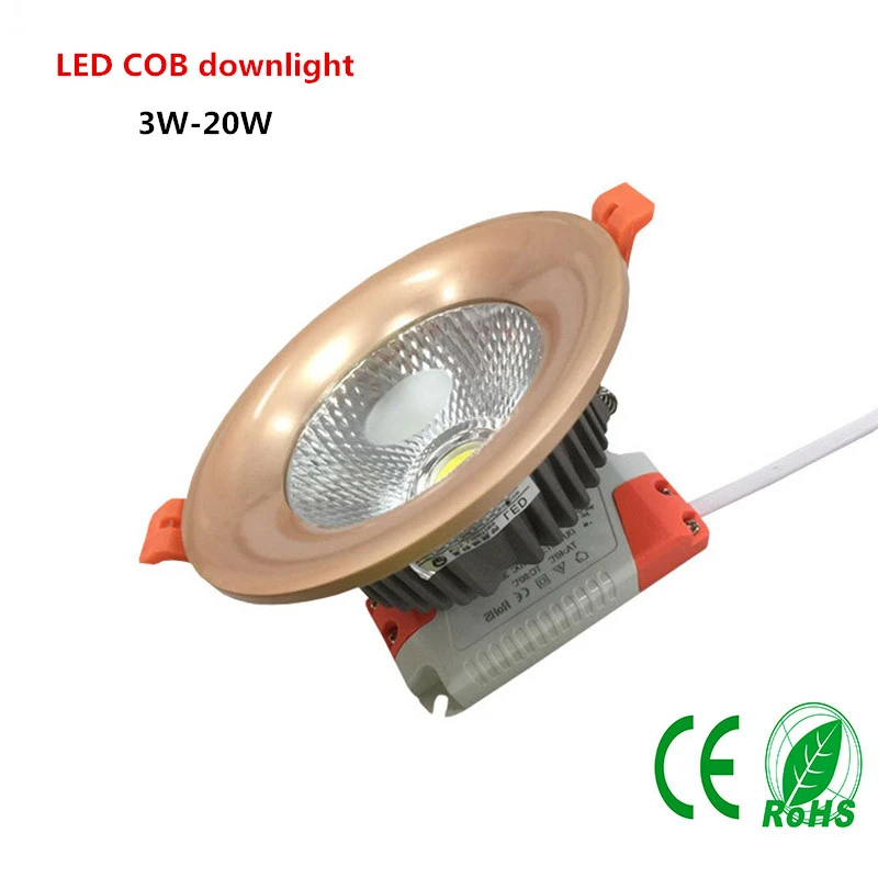 

LED Downlight Light 3W 5W 7W 10W 12W 15W 20W LED Downlight COB Ceiling Light AC220V 230V 240V Hotel Project Down Light