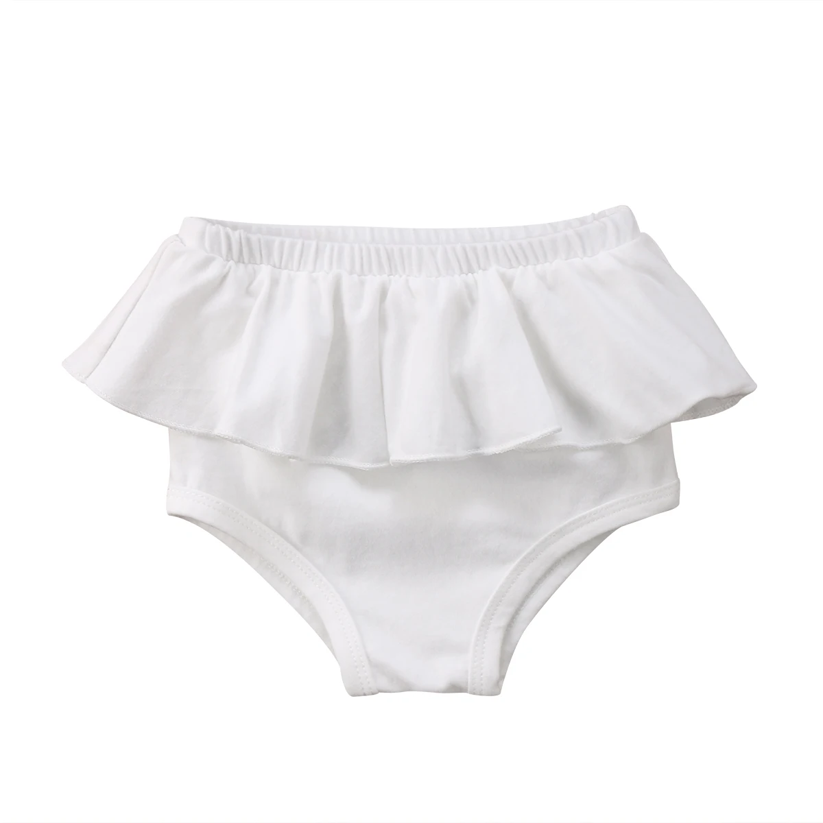 Штаны для девочек Одежда для новорожденных Одежда для детей и малышей для девочек Emmababy летние однотонные повседневные штаны-шаровары плавки ПП шаровары трусики на возраст от 0 до 24 месяцев - Цвет: Белый