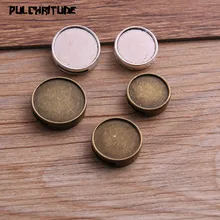 6 adet 14-20mm iç boyutu İki renkli diş yuvarlak deri Slider boncuk boş Cabochon ayarı Diy bilezik yapımı p6686
