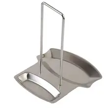 Accessoires de cuisine En Acier Inoxydable Pan Pot Couverture Rack Couvercle Stand Cuillère Porte-Poêle Organisateur De Stockage Soupe Cuillère Repose