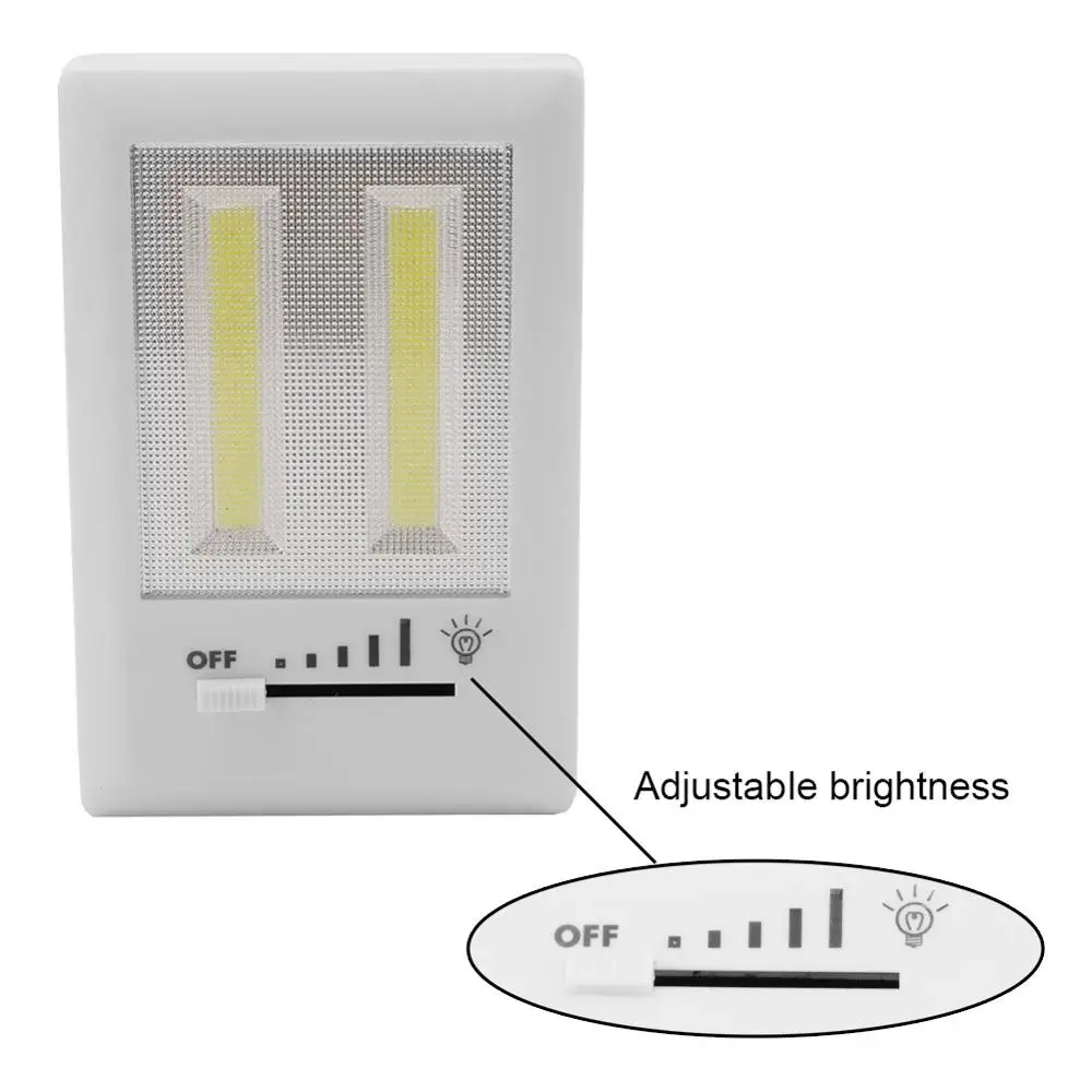 

Magnetic LED COB Switch Night Light AAA Battery Operated Cordless Camp Lamp Battery Operated Camping Emergency Light