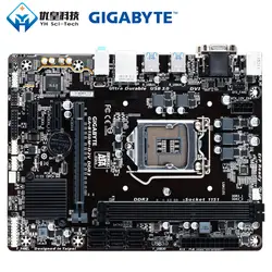 Оригинальная б/у настольная Материнская плата Gigabyte GA-B150M-D2V DDR3 B150 LGA 1151 Core i7 i5 i3 DDR3 16G SATA3 USB3.0 VGA DVI Micro-ATX