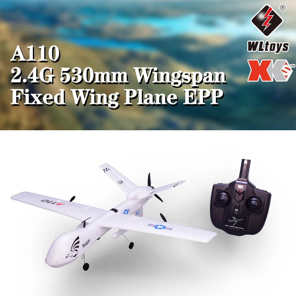 Wltoys XK A110 2 4 GHz 3CH гироскоп 530 мм размах крыльев EPP RC гоночный самолет планеры