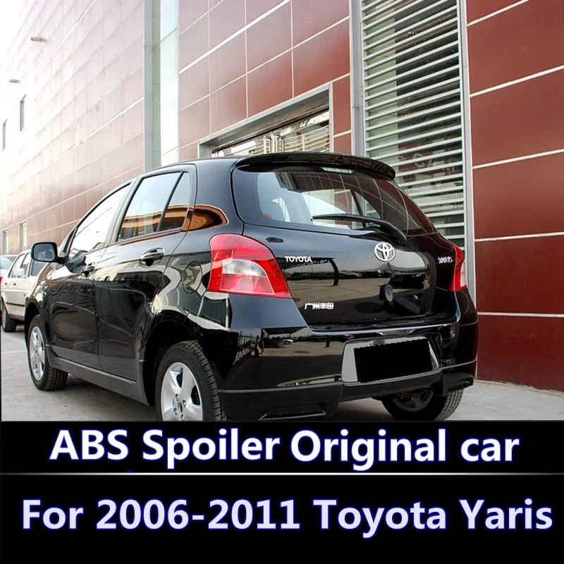 Для 2006-2011 Toyota Yaris Спойлер ABS Материал заднее крыло автомобиля праймер цвет задний