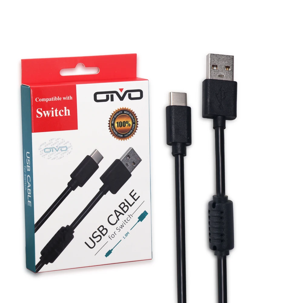 OIVO 1.8m Type C USB Charging Cable Cord For Nintendo Switch Games