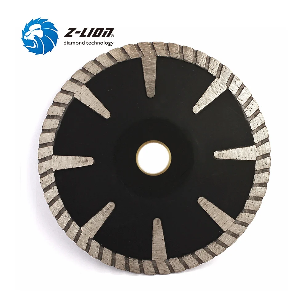 

Z-LION 5 Inch Concave Curved Diamond Cutting Disc Turbo Rim Saw Blade For Granite Marble Stone Arbor 22.23 Or 16mm Turbo Wheel