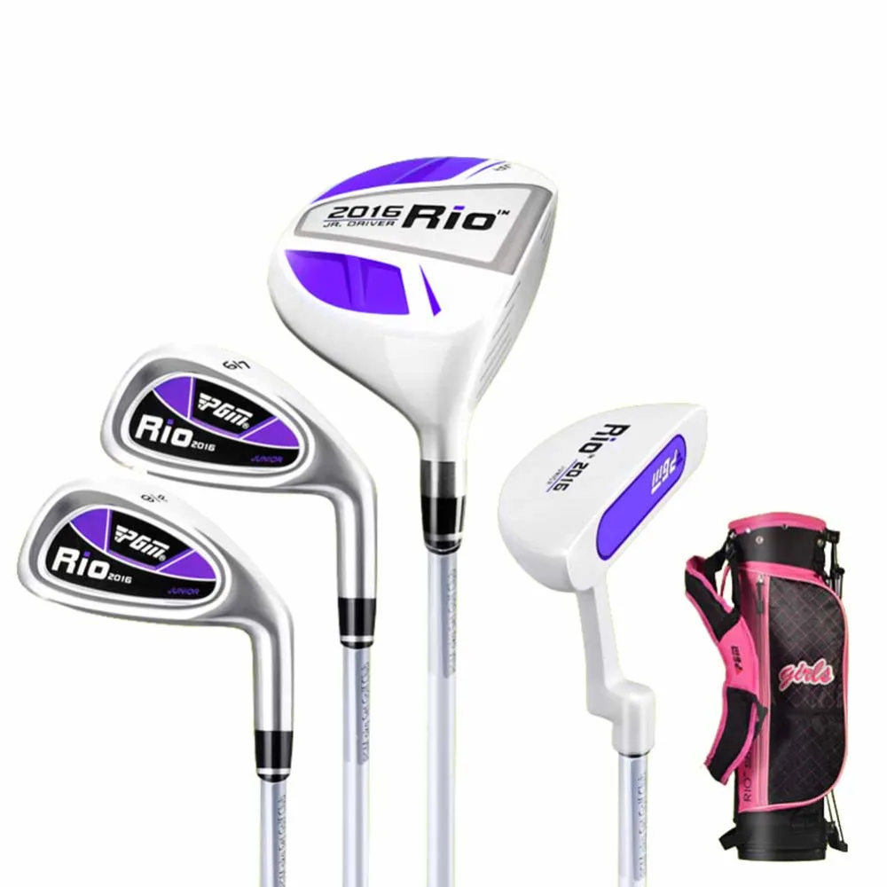 PGM Children Golf Clubs Set 4 Clubs Driver Wood Putter Iron with Golf Stand Bag for Kids Child Golf Training Equipment A954
PGM Children Golf Clubs Set 4 Clubs Driver Wood Putter Iron with Golf Stand Bag for Kids Child Golf Training Equipment A954