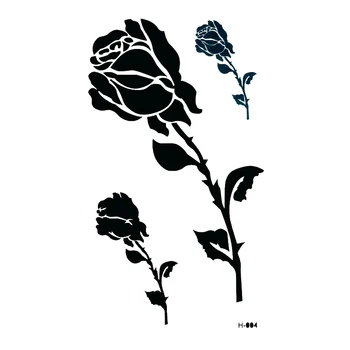 

Black Rose Waterproof Temporary Tattoos Sticker Beauty Flower The Flash Tatuagem Fake Tattoo Temporary tatoo kids