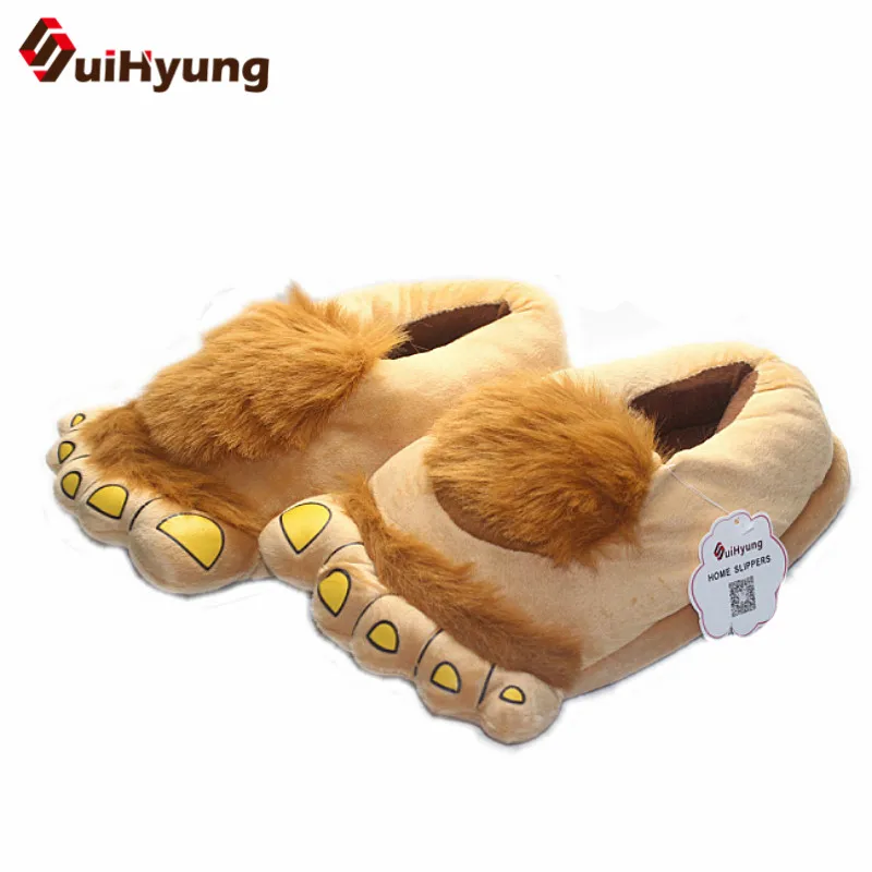 New Thermal Winter Cotton Slippers Women Men Plush Soft Cotton Padded Shoes Warm Hobbit Big Feet Home Floor No Slip EVA slippers New Thermal Winter Cotton Slippers Women Men Plush Soft Cotton Padded Shoes Warm Hobbit Big Feet Home Floor No Slip EVA slippers