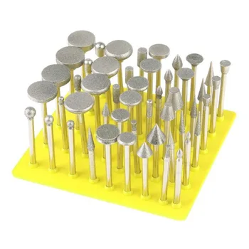

[OOTDTY]50Pcs Diamond Coated Grinding Grinder Head Glass Burr For DREMEL Rotary Tools On Sale