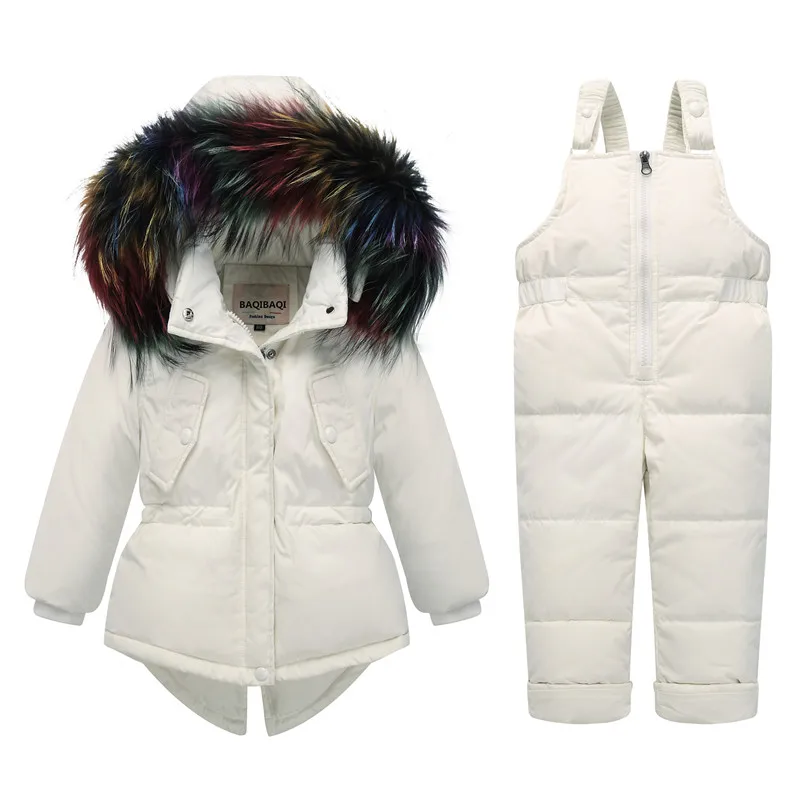 Baby-Down-Ski-Suit-Set-Baby-Girls-Big-Fur-Collar-Hooded-White-Duck-Down-Sets-Baby