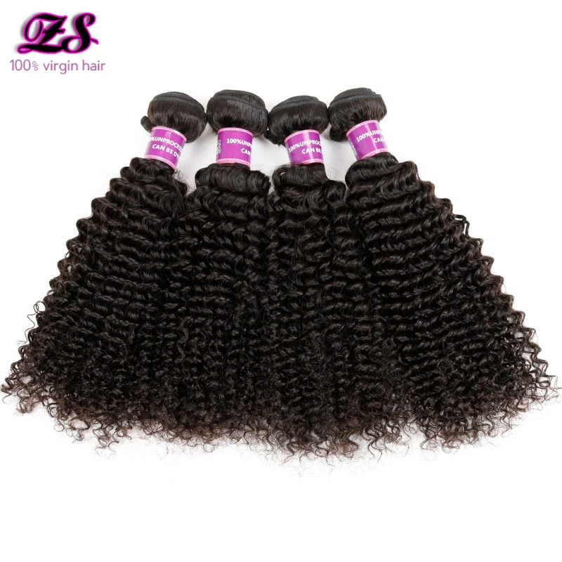 

Sunlight Curly Hair Extensions Real Peruvian Virgin Hair Curl Bundles 4pcs/lot Peruvian Kinky Curly Wet and Wavy ZSF Hair