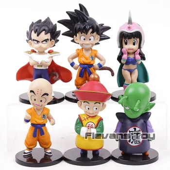 

Dragon Ball ADVERGE EX Dragon Children Son Goku Gohan ChiChi Piccolo Vegeta Krillin PVC Figures Toys 6pcs/set
