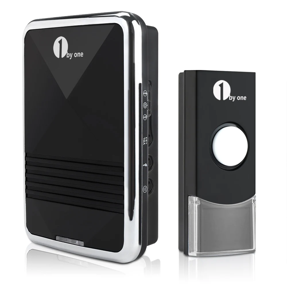1byone Easy Chime Wireless Doorbell Door Chime Kit With Sound and LED