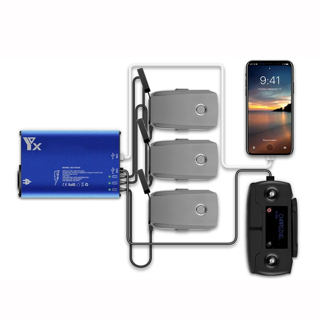 $51.64  5 in 1 Intelligent Battery Charging Hub for DJI Mavic 2 Pro / Zoom Drone Fast AC Charger US EU UK A