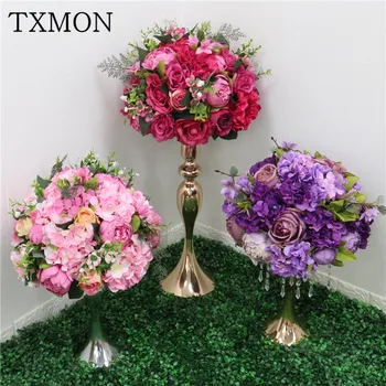 

Wedding table center artificial flower ball wedding table flower decoration simulation silk flower ball holiday party decoration