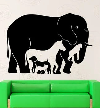 

Wall Stickers Animal Elephant Horse Monkey Kids Room Vinyl Decal