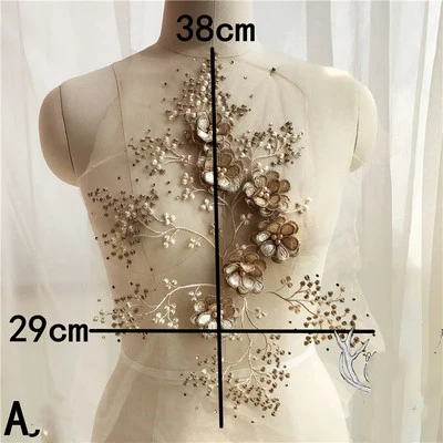 1 шт цветок вышитые кружевные нашивки для одежды аппликация вышивка свадебное/вечернее платье пошив одежды Декор патч