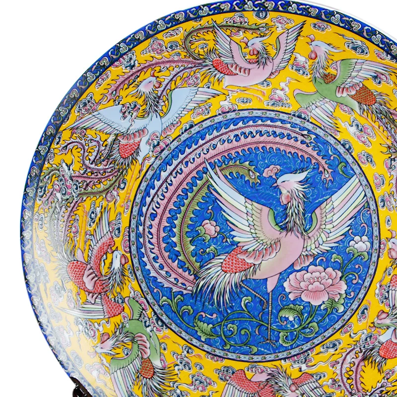 Художественная керамическая декоративная тарелка Fengshui старинное китайское