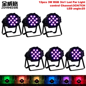 

Free Shipping 6pcs/lot 12x3W RGB 3in1 Stage Light Mini Par Lights DMX 512 Dream Color Lighting Indoor Disco Club DJ Light Show
