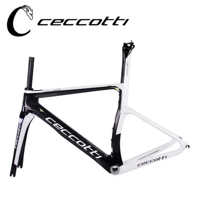 Best Carbon road frame CECCOTTI brand orange telaio bici da corsa carbonio XXS/XS/S/M/L carbon bike frame weave 1k/3k/ud Di2&Mechanic 3