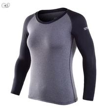 Облегающая футболка с длинными рукавами для бега женский йога спортивный зал спортивная одежда фитнес быстросохнущие топы для бега корректирующее боди футболки