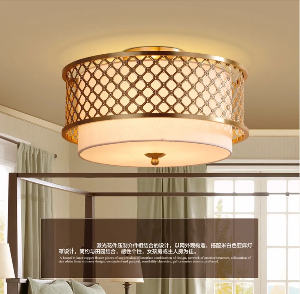 

American Energy-Saving LED Lighting to the Absorption of New Garden in the of Small Copper Ceiling Lamps