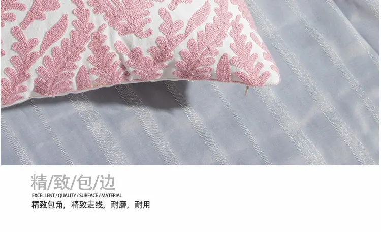 Подушки с вышивкой Чехлы вышивка наволочка геометрические Бирюзовый Декоративные подушки Чехол Синий чехол для подушки для дивана