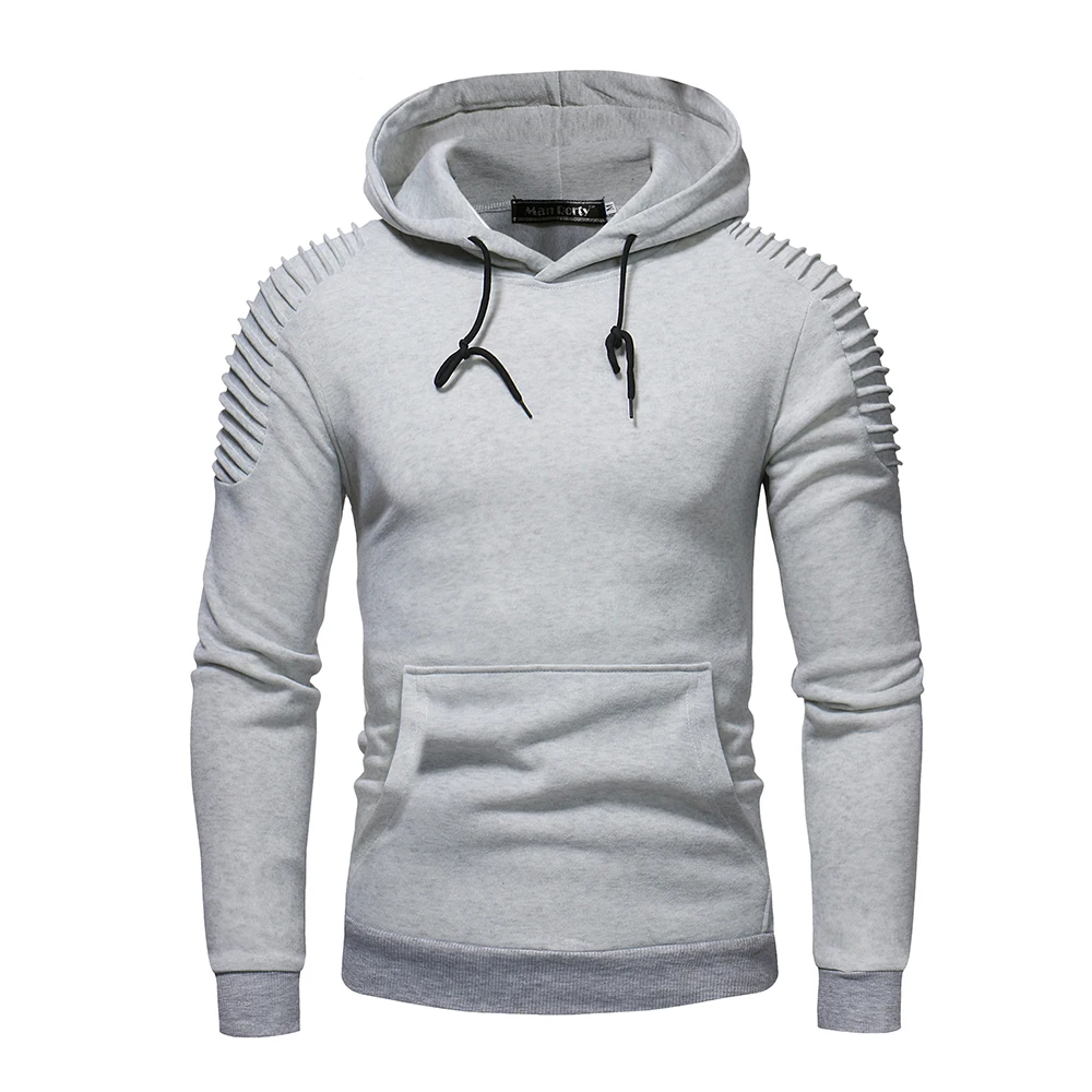 

Hoodies Men 2019 Hot Male Long Sleeve Solid Color Fold Hooded Sweatshirt Mens Hoodie Tracksuit Sweat Coat Casual Sportswear 3XL
