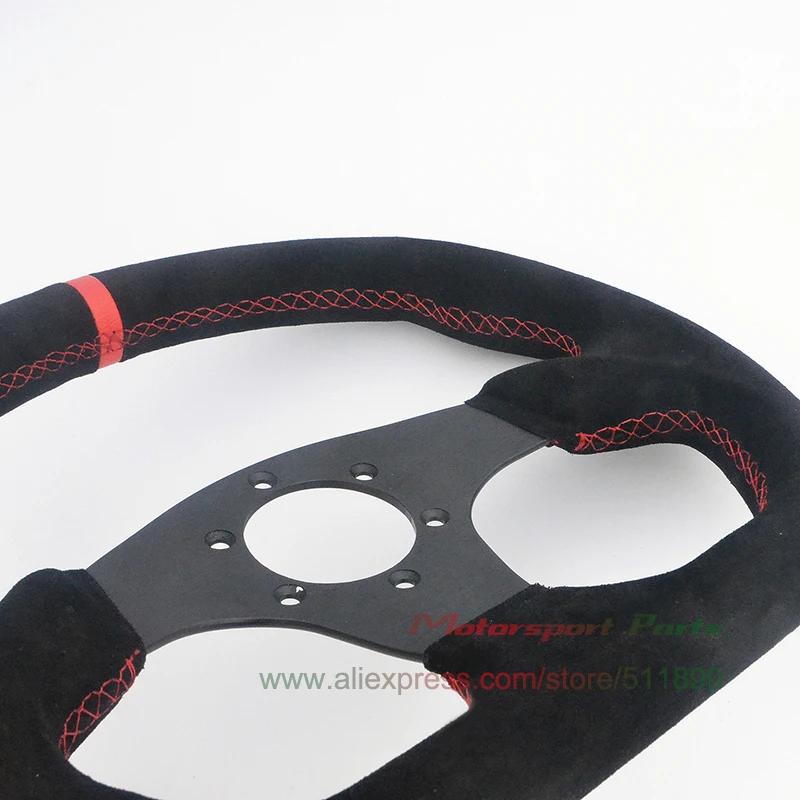 suede leather car steering wheel  (2)