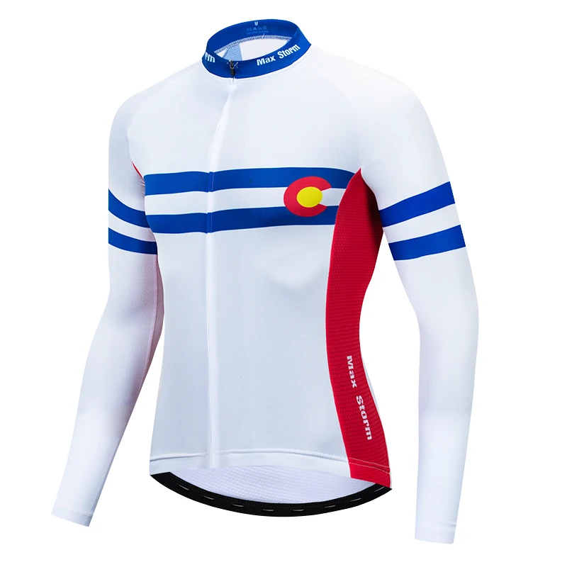 2021 Colorado Cycling Jersey Long Sleeve Winter Thermal Fleece&no