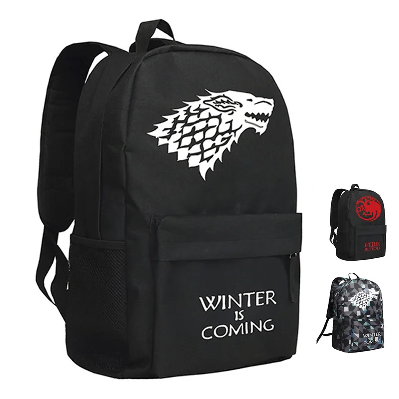 

MeanCat Game of Thrones Laptop Backpack Winter is Coming Fire and Blood Collection Backpacks