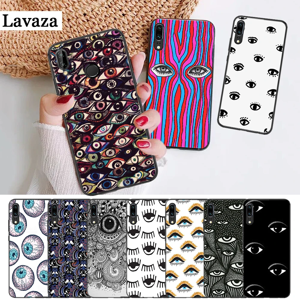 Силиконовый чехол с большими глазами для Huawei P8 Lite 2015 2017 P9 2016 Mimi P10 P20 Pro P Smart Z 2019