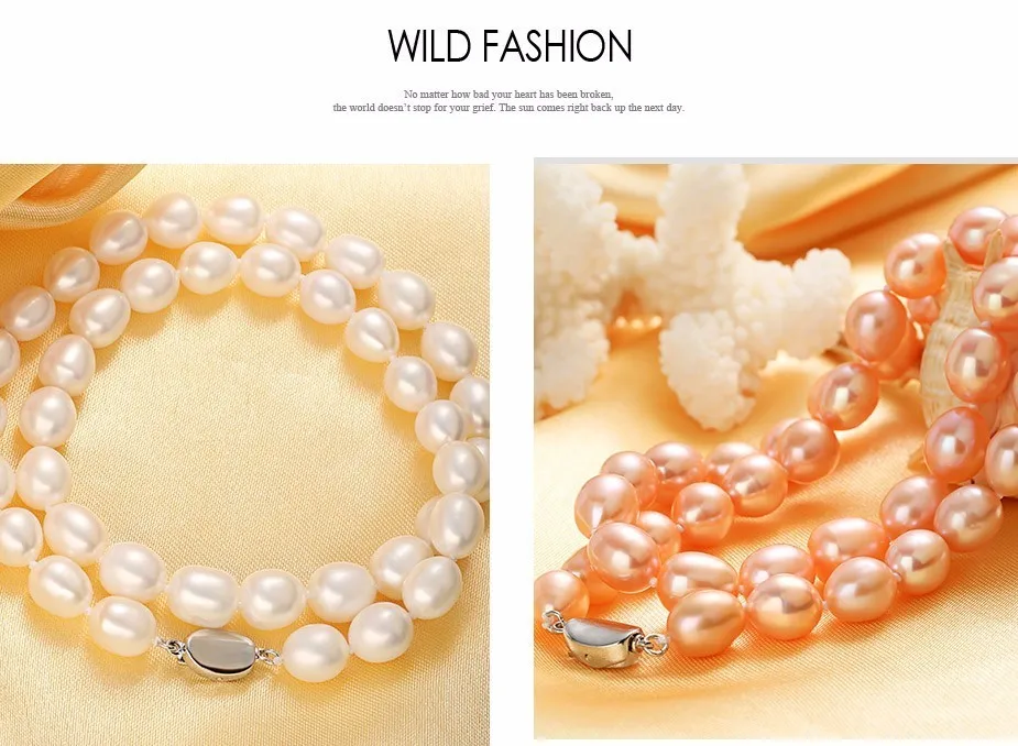 HTB1vqntwVmWBuNjSspdq6zugXXaj Beautiful Real 925 Sterling Silver Pearl Necklace, Natural Freshwater Pearl, 45cm Length,Fine Jewelry Women Necklace Mallzona