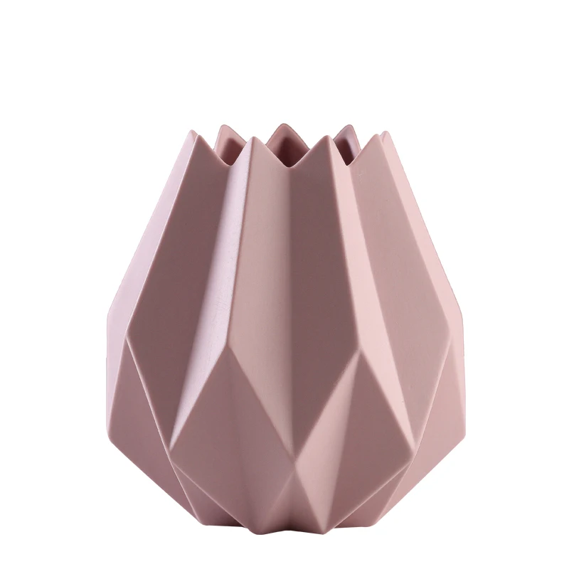 Стильная простая розовая необычная керамическая ваза креативный абстрактный корабль оригами украшение дома ваза