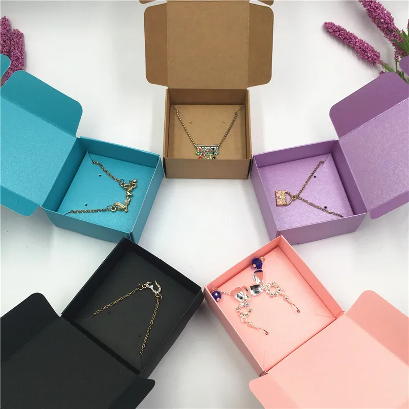 

24Sets 6.5x6.5x3cm Colorful Jewelry Necklace Earrings Display Bracelet Superior Box For Women' Decorations And Presents Cases