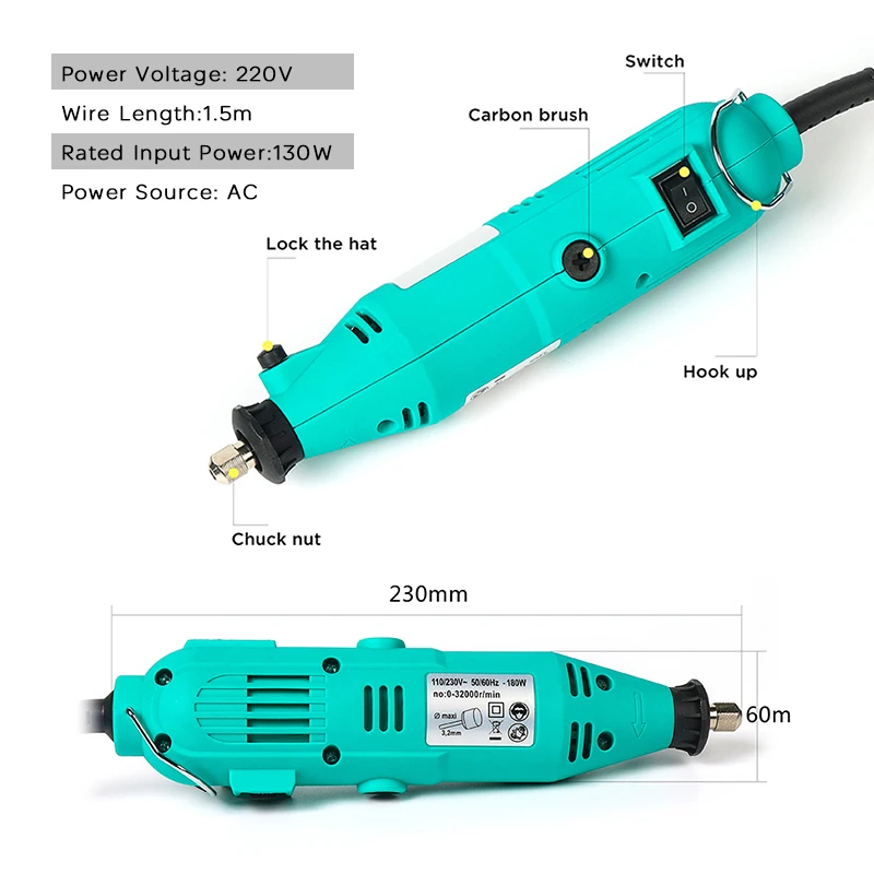 Tungfulll Mini Drill Power Tool Power Source AC