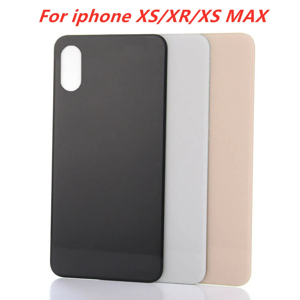 

High Quality Back Glass For iphone XS XR XS MAX Battery Cover Rear Door Chassis Frame Back Housing Crystal Panel cover Glass