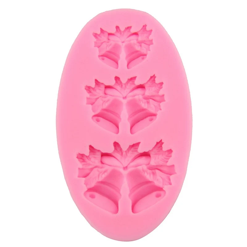 3 Hole Christmas Bells Chocolate Candy Cookie Cake Decorating Tools DIY