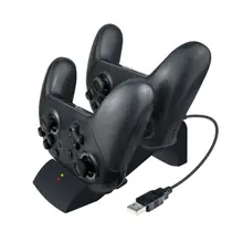 Портативная зарядная станция, быстрый джойстик, Двойная док-станция, ручка, держатель, контроллер с светодиодный индикатором для переключателя Pro, игровые аксессуары