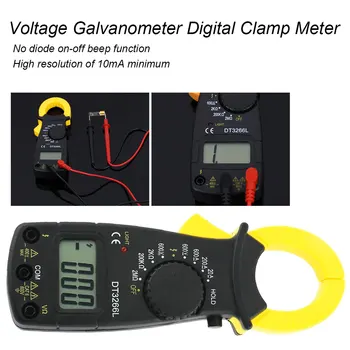 

Digital Amper Clamp Meter Multimeter Current Clamp Pincers Voltmeter Ammeter 600A AC/DC Ohm Current Voltage Tester DT-3266L
