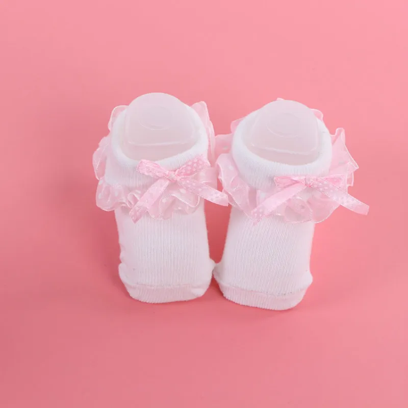 Г., весенне-осенние подарочные носки для новорожденных кружевные носки с бантиком в Корейском стиле для маленьких принцесс от 0 до 6 месяцев, носки для маленьких девочек