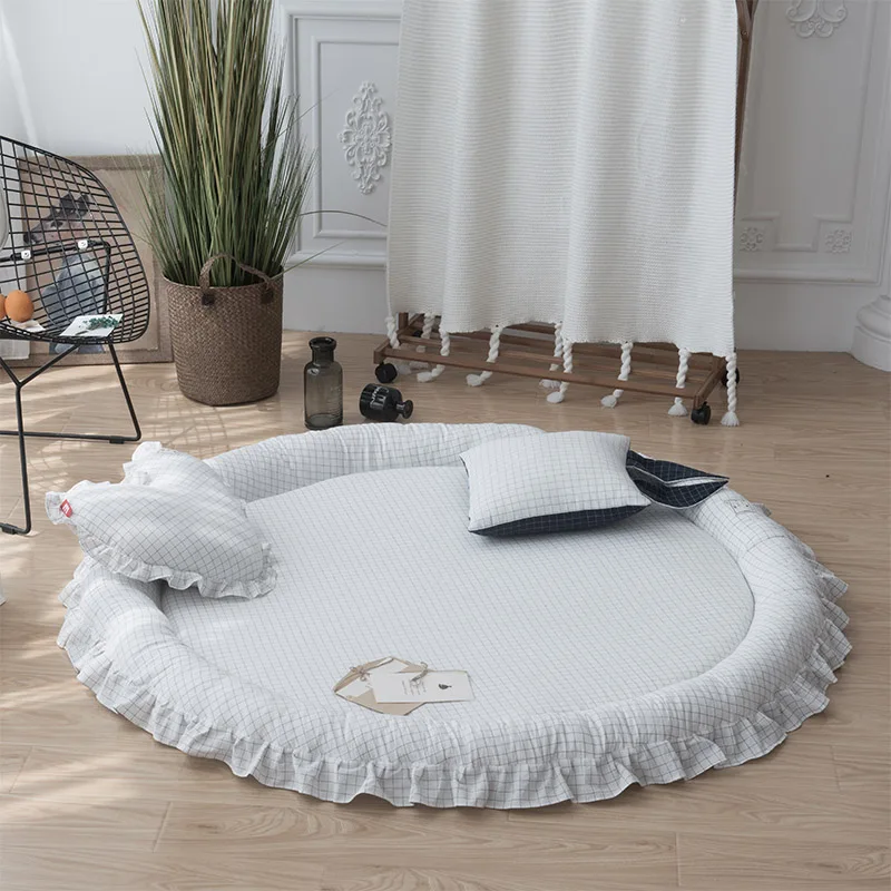 

Kids rug Baby Play Mats Kids Crawling Carpet Floor Rug Baby Bedding Rabbit Blanket Cotton Game Pad Children Room Decor 140cm