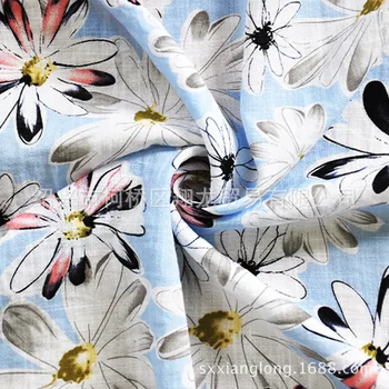 

[/ -103] XL rich hemp 2016 new imitation linen cotton fabrics are comfortable fresh daisies