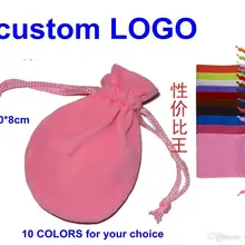 200 шт. ваше лого на заказ 10*8 см, 10 видов цветов цвета ювелирные сумки бархат торговый сумки незабываемые впечатления чехол